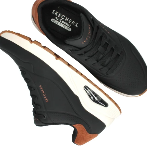 Online Skechers Uno Suited on Air Sneakers Heren Zwart