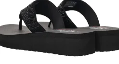 Sale Skechers Vinyasa Stone Candy Slippers Dames Zwart