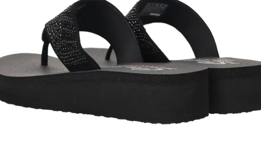 Sale Skechers Vinyasa Stone Candy Slippers Dames Zwart