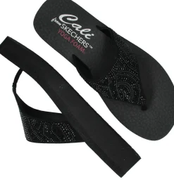 Sale Skechers Vinyasa Stone Candy Slippers Dames Zwart