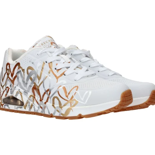 Sale Skechers X JGoldcrown Uno Metallic Sneakers Dames Wit