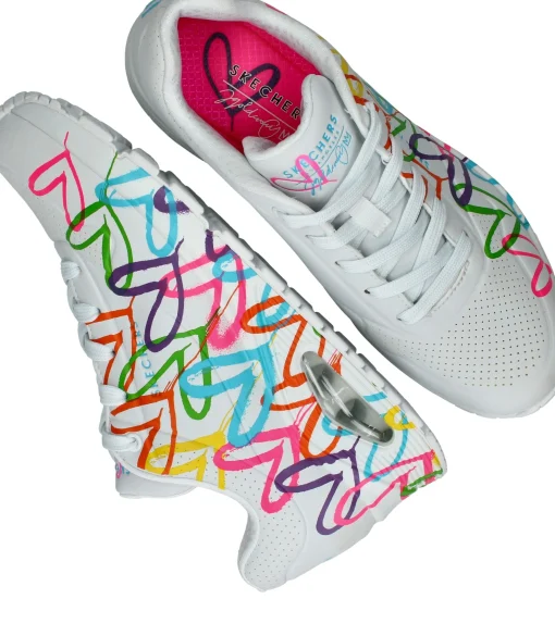 Sale Skechers X JGoldcrown Uno Highlight Love Sneakers Dames Wit