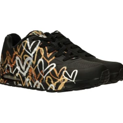Best Skechers X JGoldcrown Uno Metallic Sneakers Dames Zwart