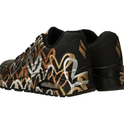 Best Skechers X JGoldcrown Uno Metallic Sneakers Dames Zwart