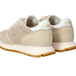 Sale SUN68 Ally Glitter Textile Sneakers Dames Beige