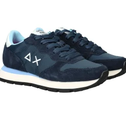 Fashion SUN68 Ally Solid Nylon Sneakers Dames Blauw
