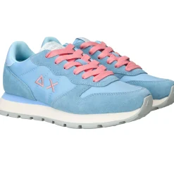 Clearance SUN68 Ally Solid Nylon Sneakers Dames Blauw