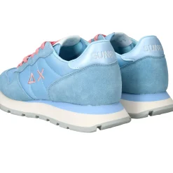 Clearance SUN68 Ally Solid Nylon Sneakers Dames Blauw
