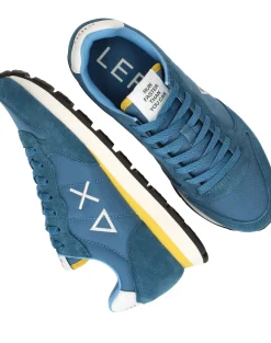 Clearance SUN68 Tom Solid Sneakers Heren Blauw
