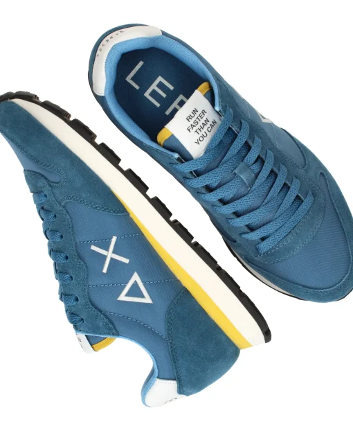 Clearance SUN68 Tom Solid Sneakers Heren Blauw