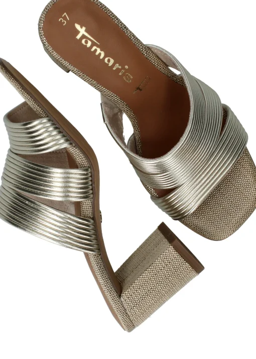 Online Tamaris Slippers Dames Goud