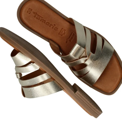 Discount Tamaris Slippers Dames Goud