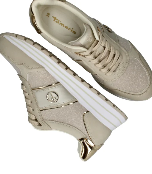 Sale Tamaris Sneakers Dames Beige