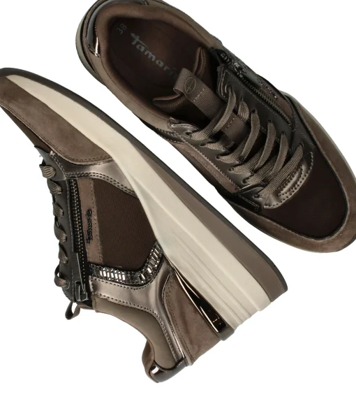 Outlet Tamaris Sneakers Dames Taupe