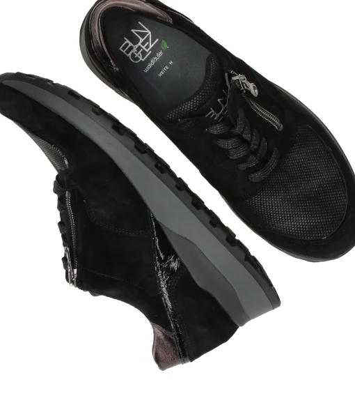 New Waldlaufer Hiroko Sneakers Dames Zwart