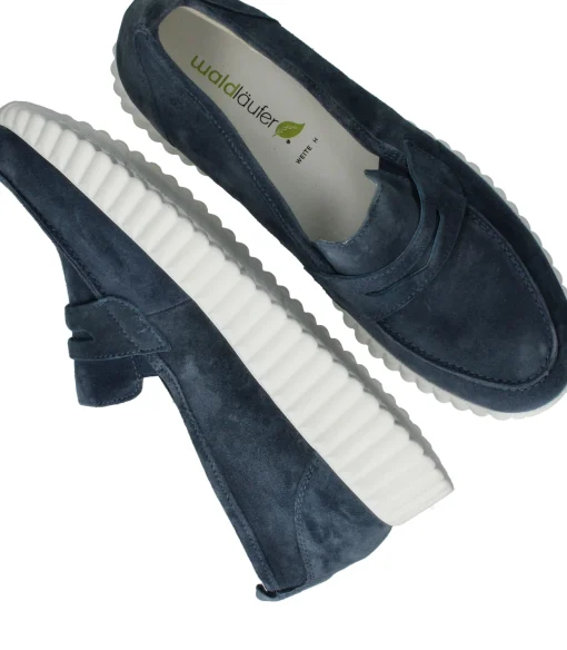 Clearance Waldlaufer Lorela Instappers Dames Blauw
