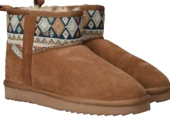 Clearance Warmbat Wallaby Woven Boots Dames Cognac