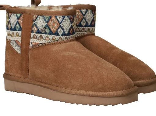 Clearance Warmbat Wallaby Woven Boots Dames Cognac