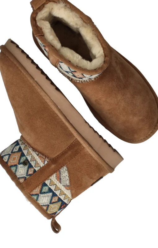 Clearance Warmbat Wallaby Woven Boots Dames Cognac
